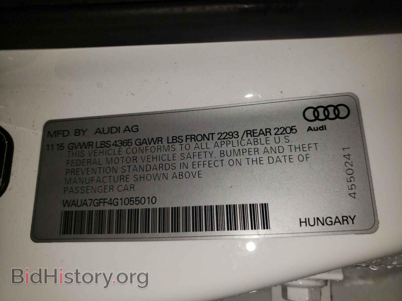 2016 AUDI A3 - VIN: WAUA7GFF4G1055010 - Фото 10