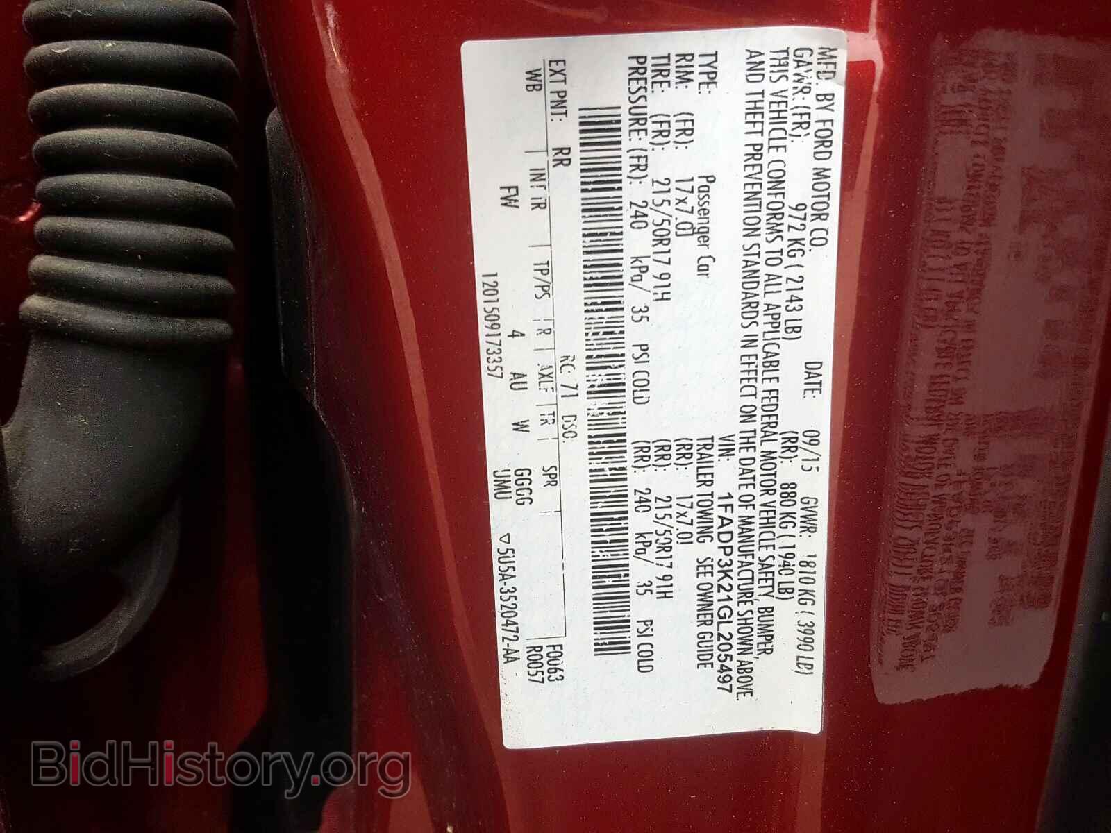 2016 FORD FOCUS - VIN: 1FADP3K21GL205497 - Photo 10