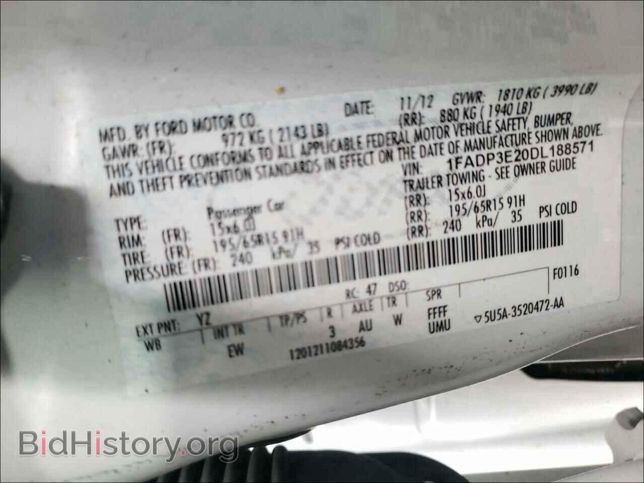 2013 FORD FOCUS - VIN: 1FADP3E20DL188571 - Фото 10