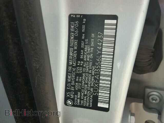 2006 BMW X5 - VIN: 5UXFA13556LY44237 - Фото 10