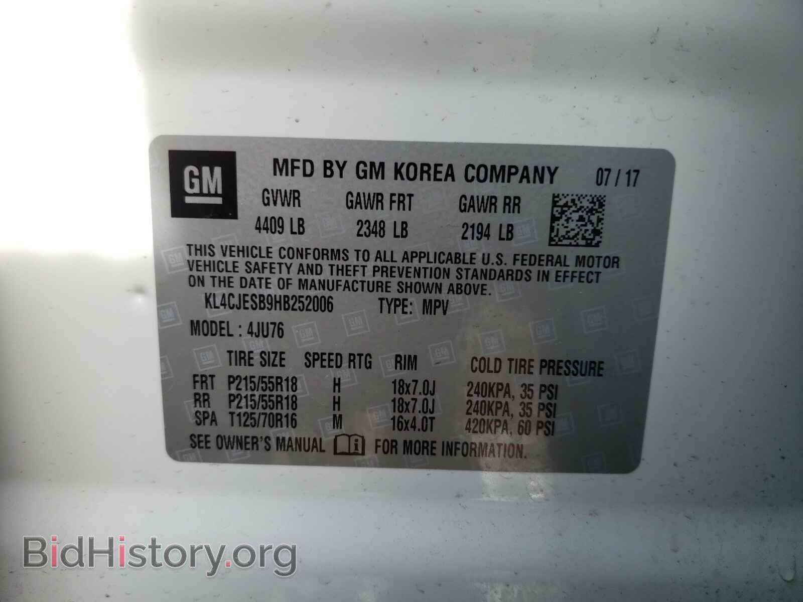 2017 BUICK ENCORE - VIN: KL4CJESB9HB252006 - Photo 10