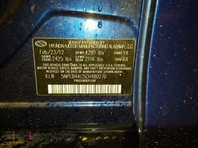 2012 HYUNDAI SONATA - VIN: 5NPEB4AC5CH480270 - Фото 10
