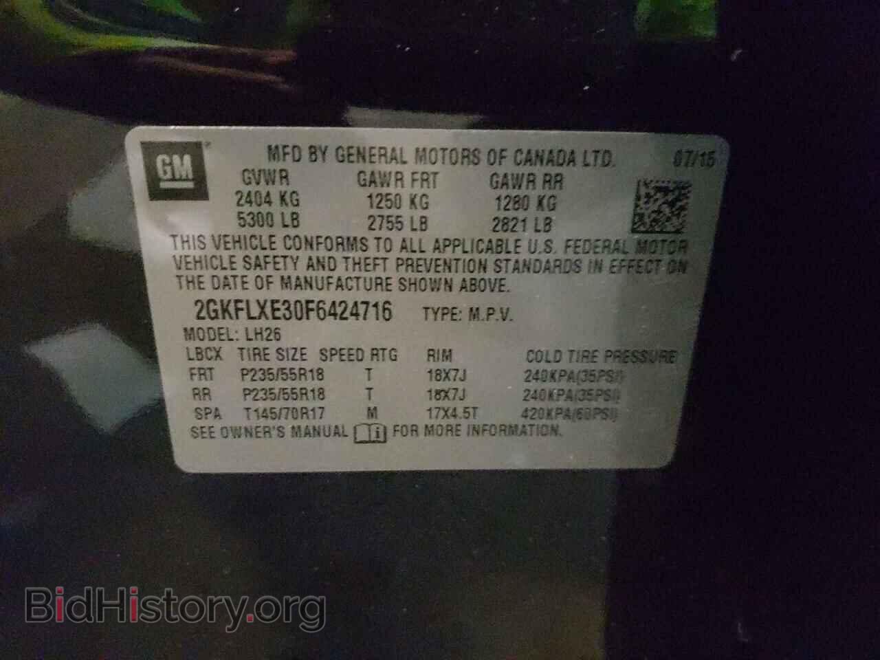 2015 GMC TERRAIN - VIN: 2GKFLXE30F6424716 - Фото 10