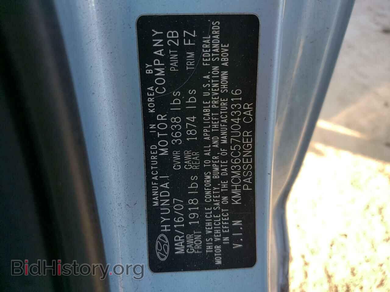 2007 HYUNDAI ACCENT - VIN: KMHCM36C57U043316 - Фото 10