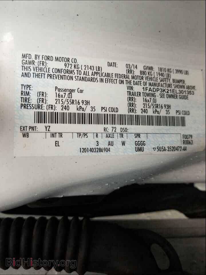 2014 FORD FOCUS - VIN: 1FADP3K21EL301353 - Photo 10