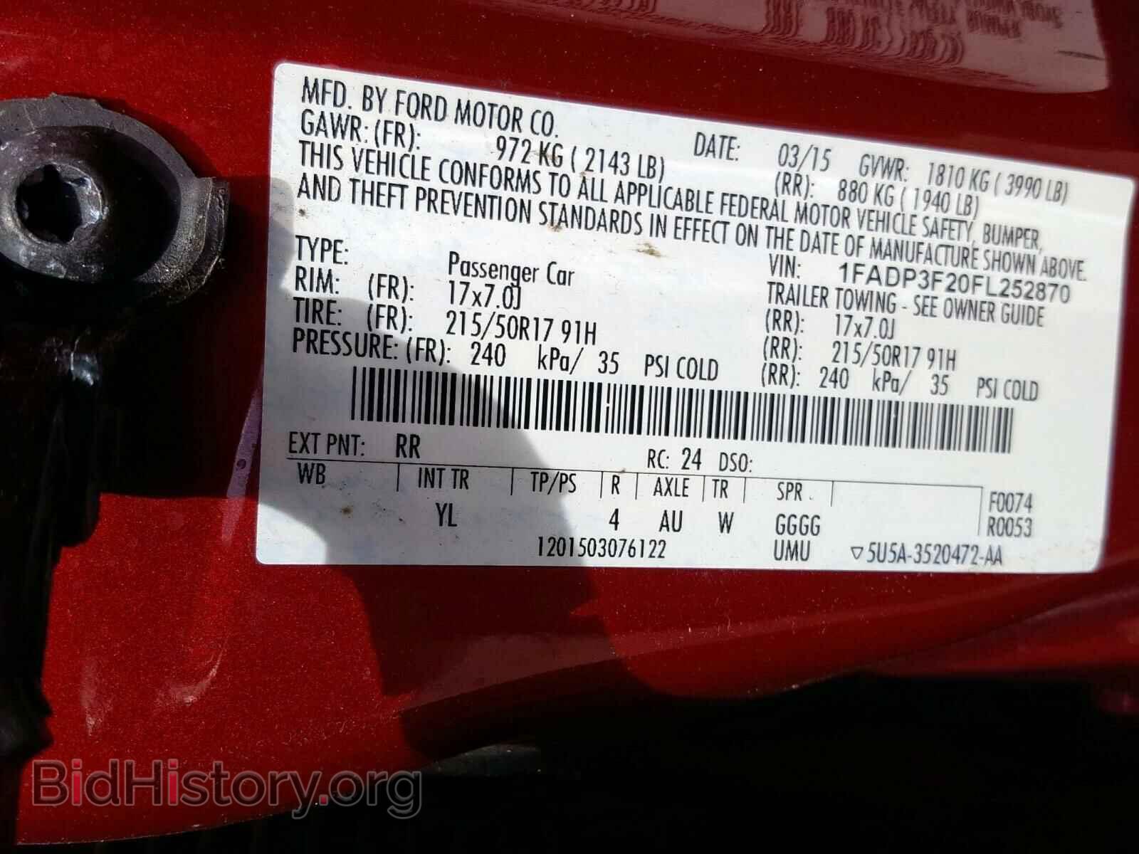 2015 FORD FOCUS - VIN: 1FADP3F20FL252870 - Photo 10