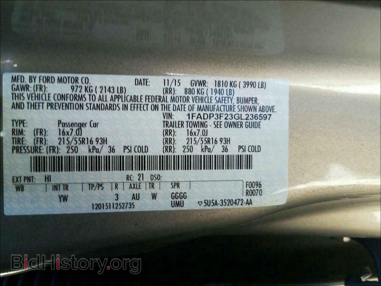 2016 FORD FOCUS - VIN: 1FADP3F23GL236597 - Photo 10