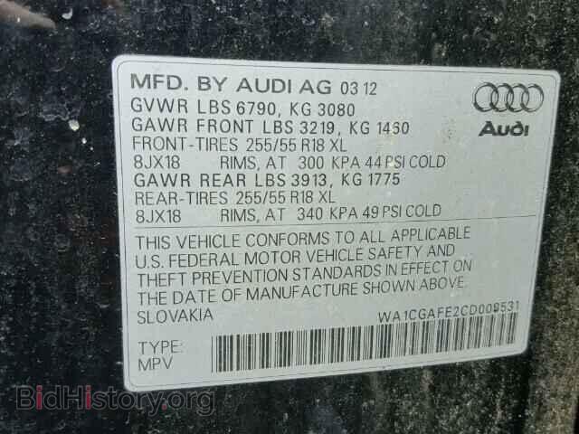 2012 AUDI Q7 - VIN: WA1CGAFE2CD008531 - Фото 10