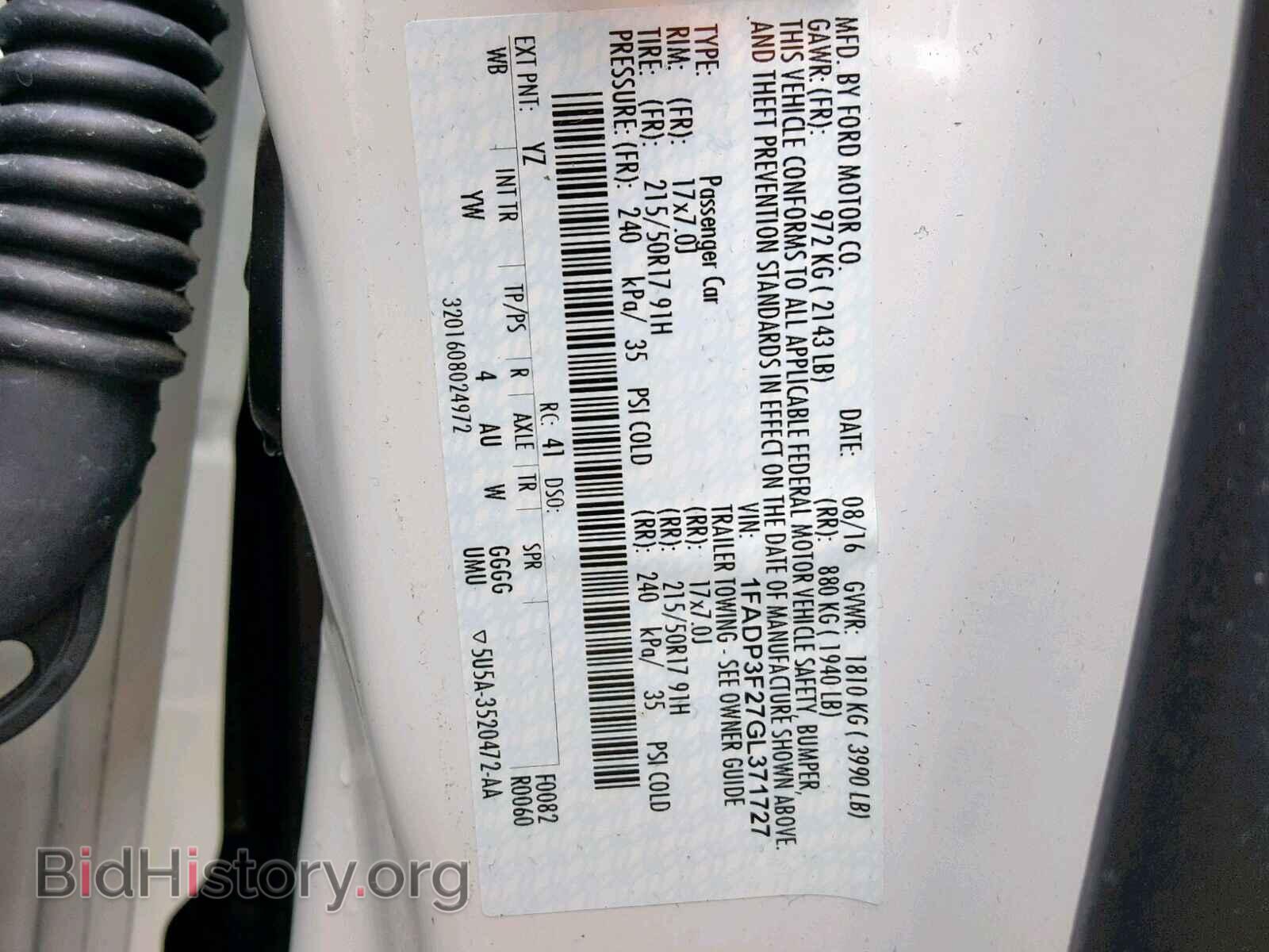 2016 FORD FOCUS SE - VIN: 1FADP3F27GL371727 - Фото 10
