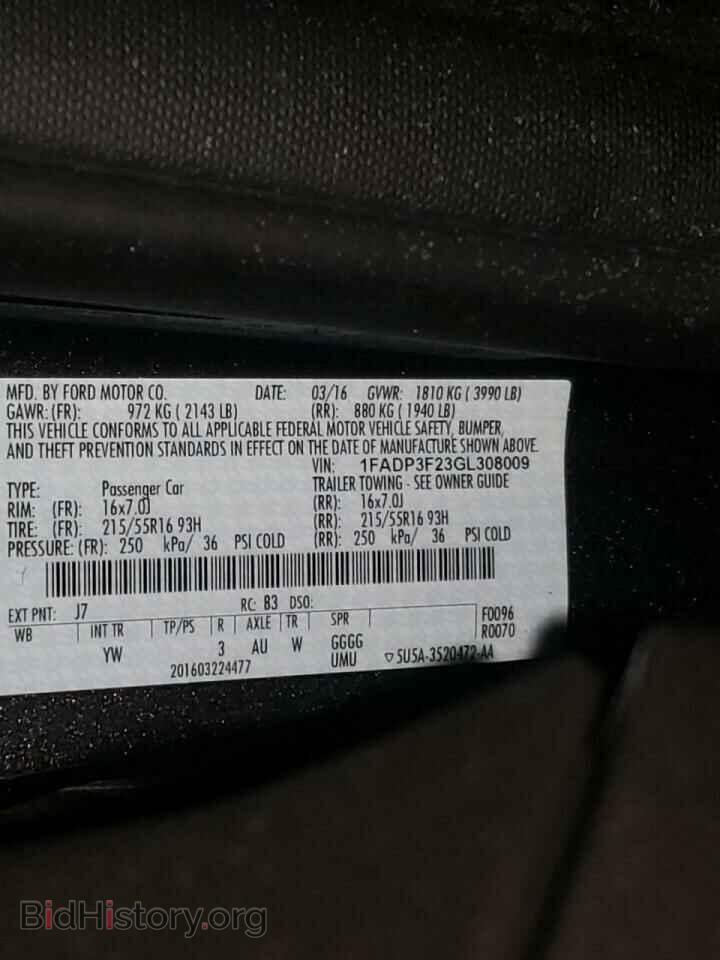 2016 FORD FOCUS - VIN: 1FADP3F23GL308009 - Photo 10