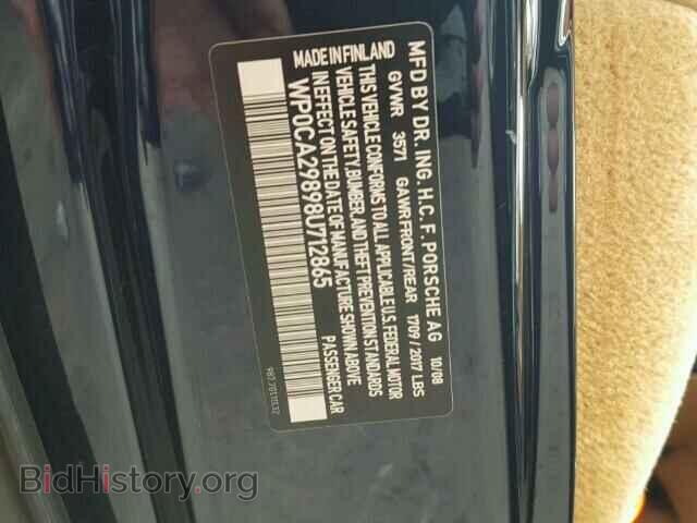 2008 PORSCHE BOXSTER - VIN: WP0CA29898U712865 - Фото 10