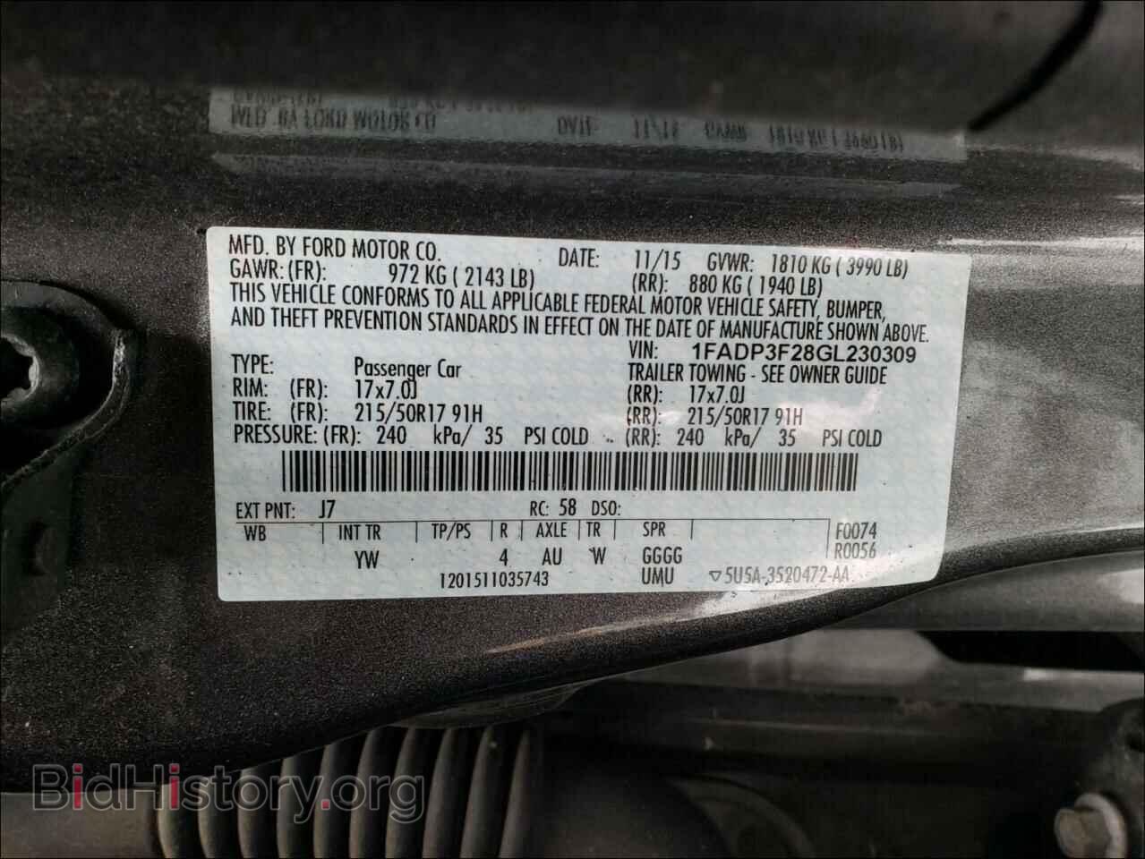 2016 FORD FOCUS - VIN: 1FADP3F28GL230309 - Photo 10
