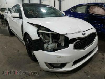 2014 Kia CADENZA Cadenza PR, белый — VIN KNALN4D78E5123906, Copart