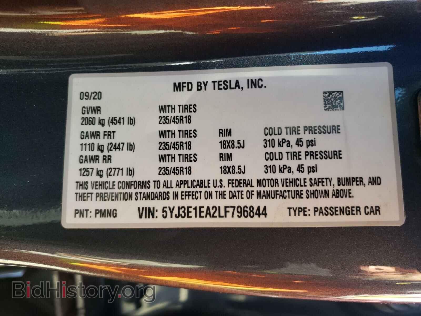 2020 TESLA MODEL 3 - VIN: 5YJ3E1EA2LF796844 - Photo 10