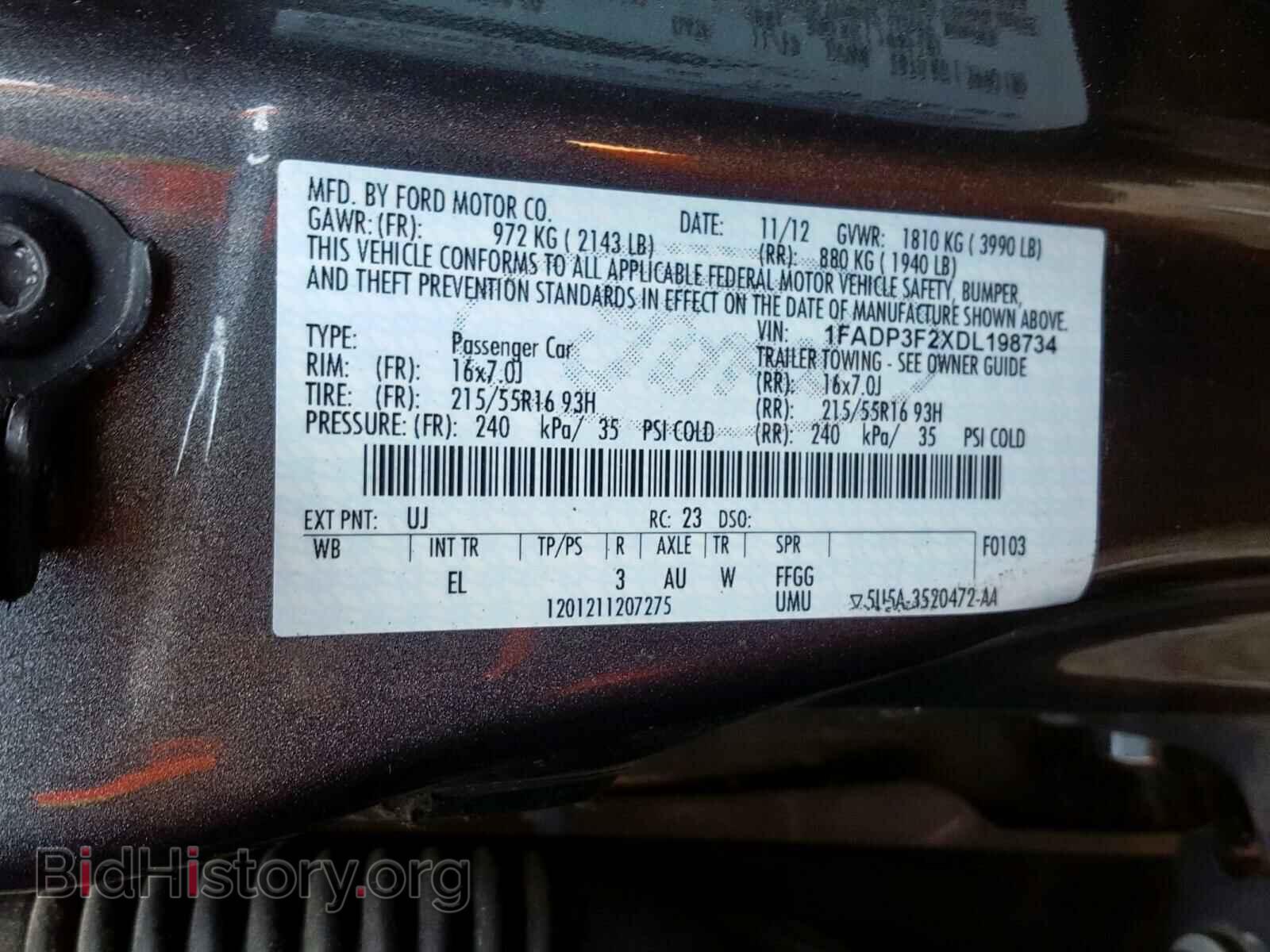 2013 FORD FOCUS - VIN: 1FADP3F2XDL198734 - Photo 10