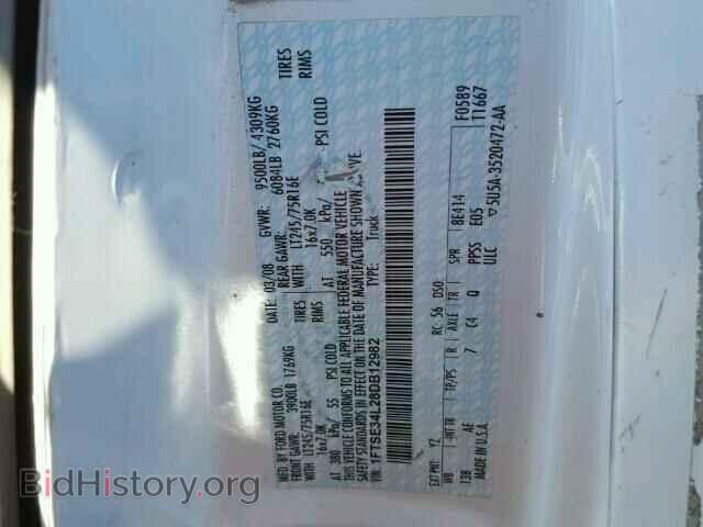 2008 FORD ECONOLINE - VIN: 1FTSE34L28DB12982 - Фото 10
