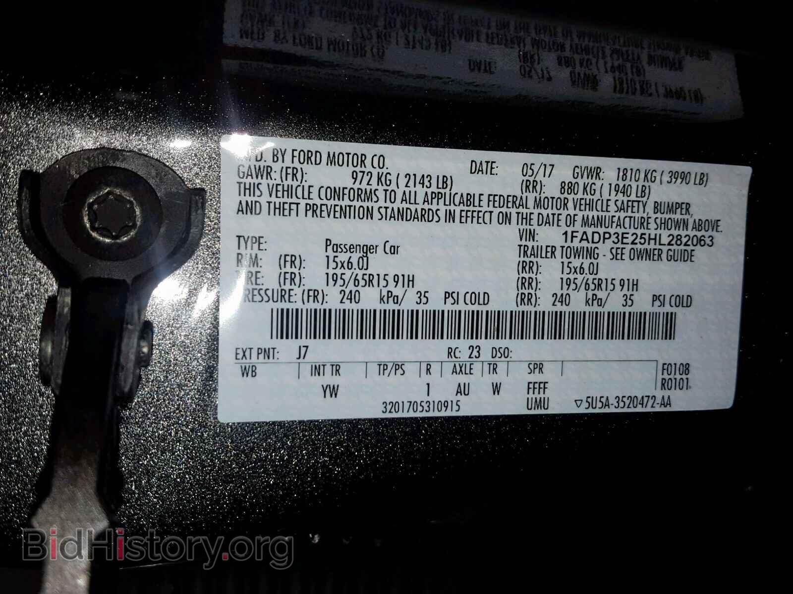 2017 FORD FOCUS - VIN: 1FADP3E25HL282063 - Photo 10