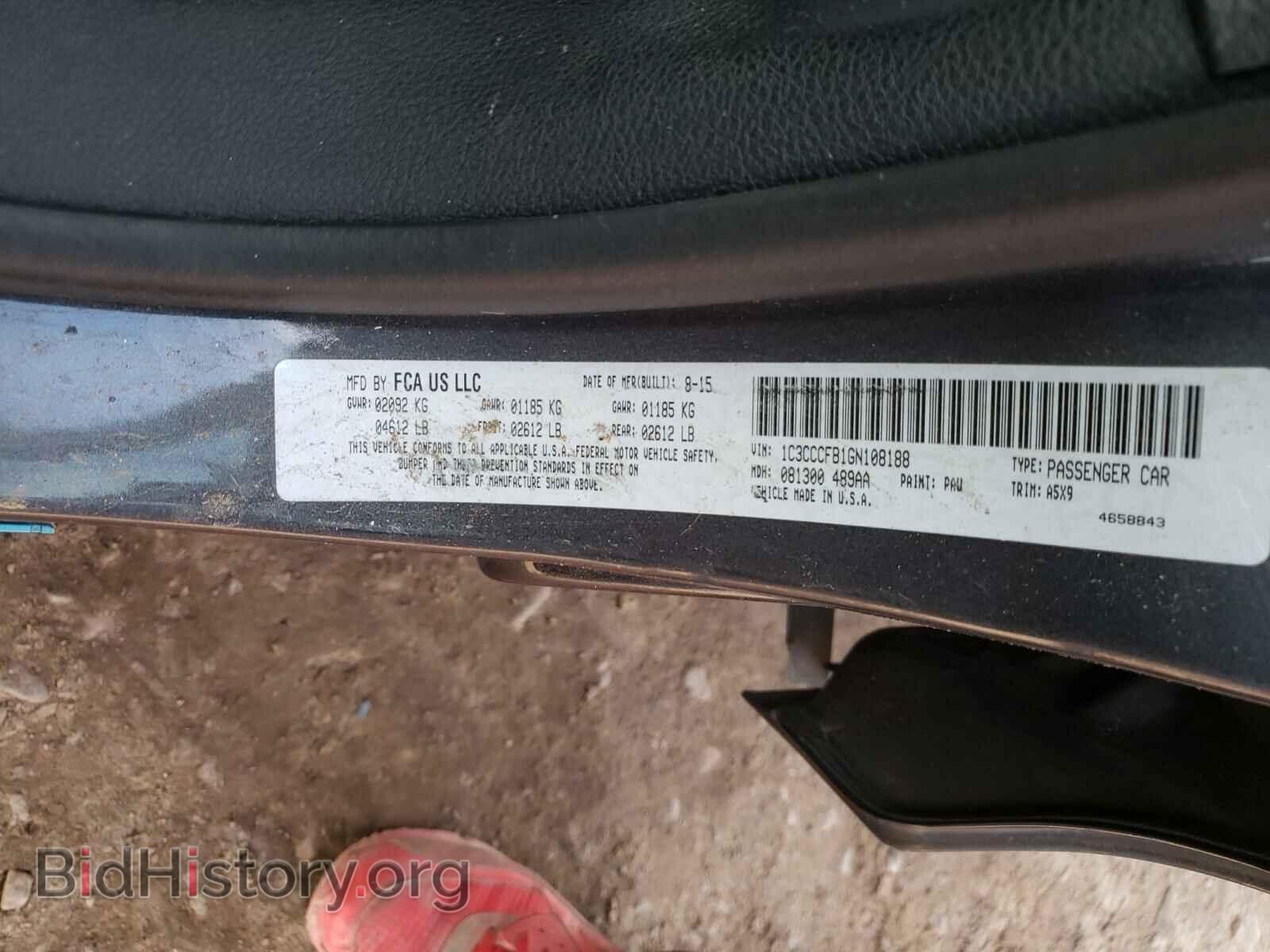 2016 CHRYSLER 200 - VIN: 1C3CCCFB1GN108188 - Photo 10