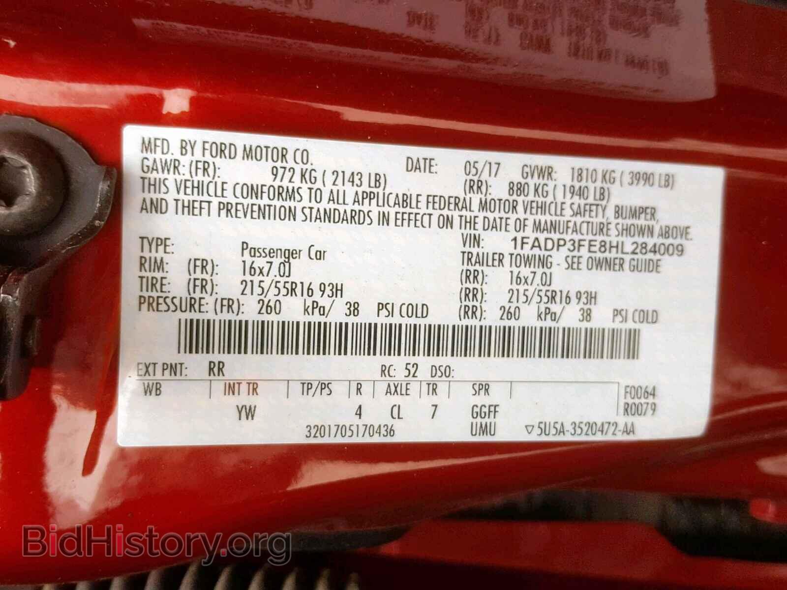 2017 FORD FOCUS SE - VIN: 1FADP3FE8HL284009 - Фото 10