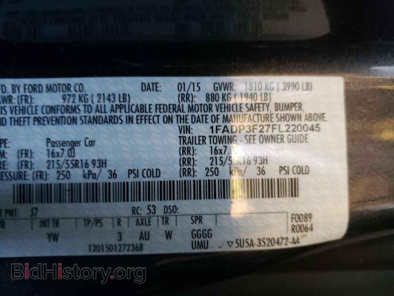2015 FORD FOCUS - VIN: 1FADP3F27FL220045 - Фото 10