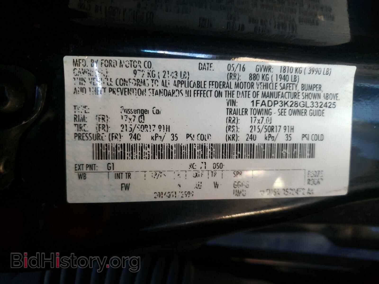 2016 FORD FOCUS - VIN: 1FADP3K28GL332425 - Photo 10