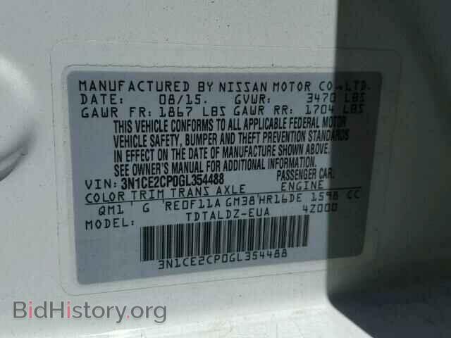 2016 NISSAN VERSA - VIN: 3N1CE2CP0GL354488 - Фото 10