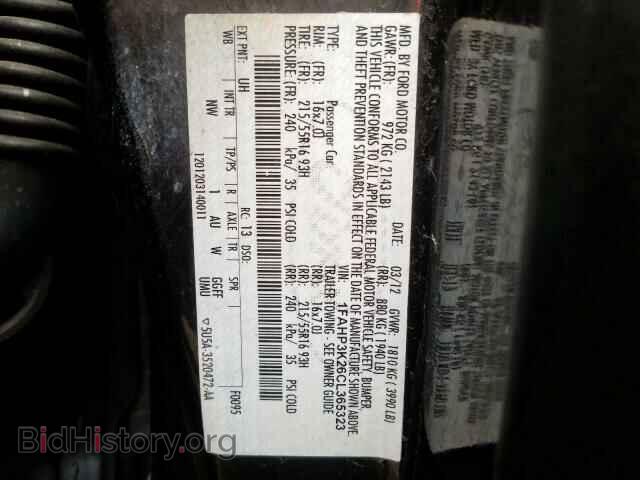 2012 FORD FOCUS - VIN: 1FAHP3K26CL365323 - Фото 10
