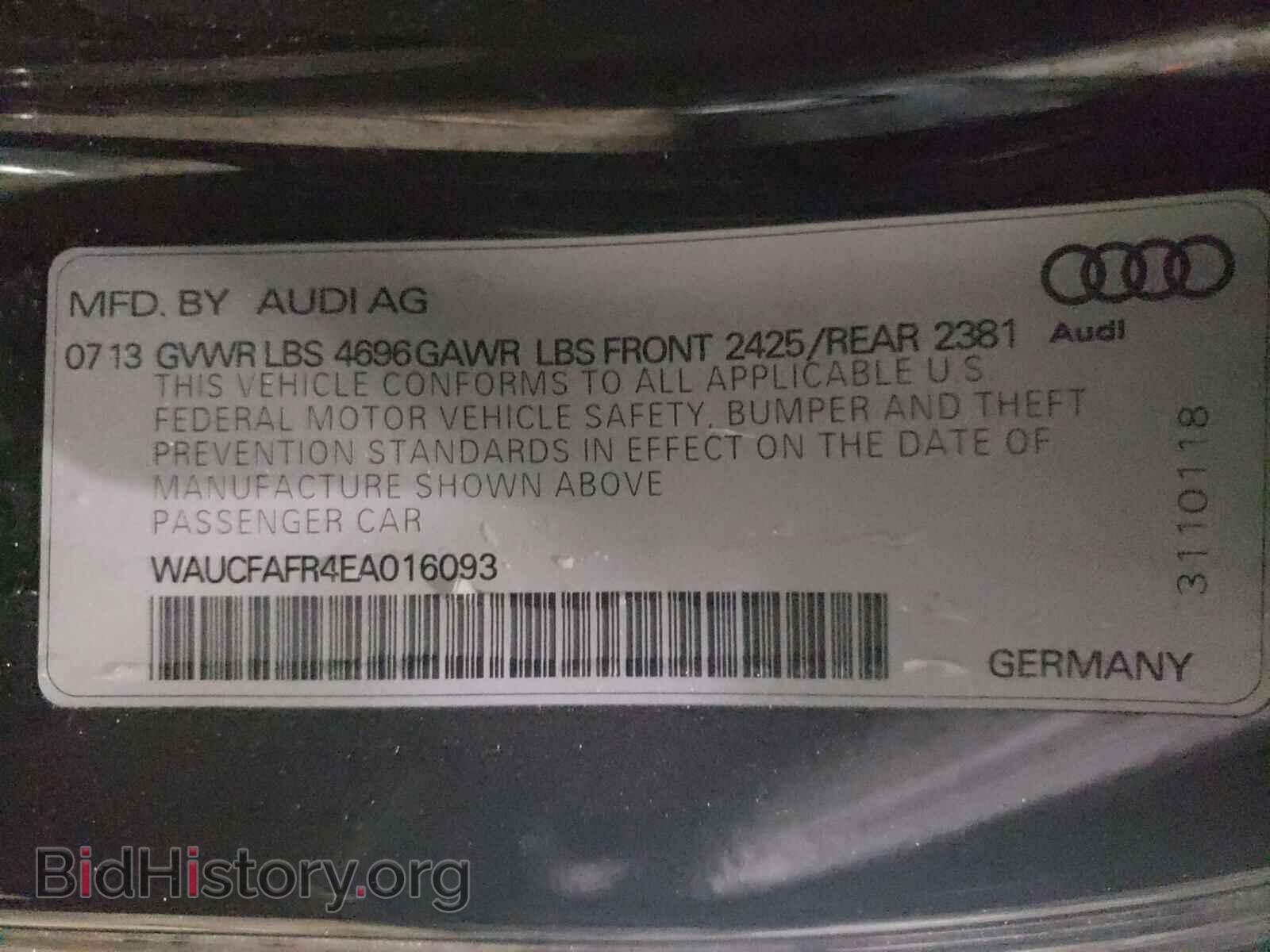 2014 AUDI A5 - VIN: WAUCFAFR4EA016093 - Photo 10