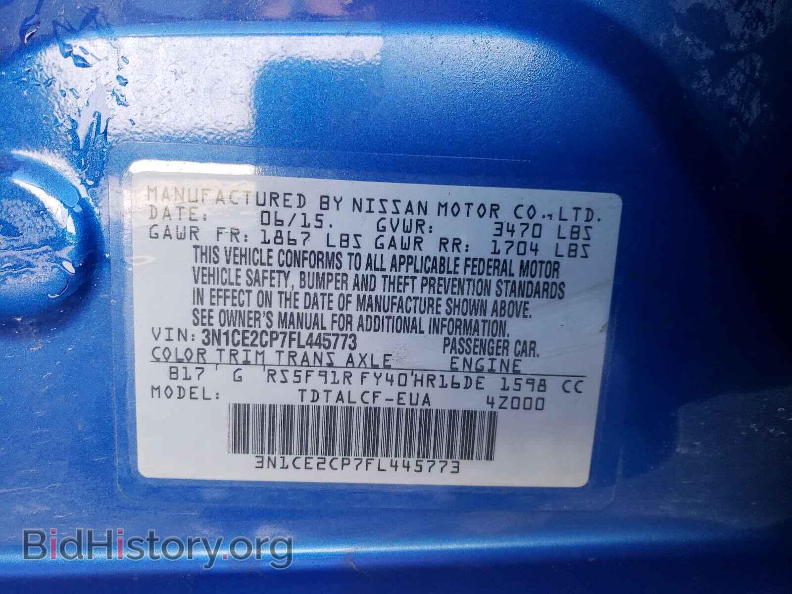 2015 NISSAN VERSA - VIN: 3N1CE2CP7FL445773 - Photo 10