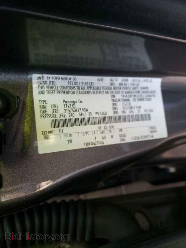 2014 FORD FOCUS - VIN: 1FADP3K23EL338419 - Фото 10
