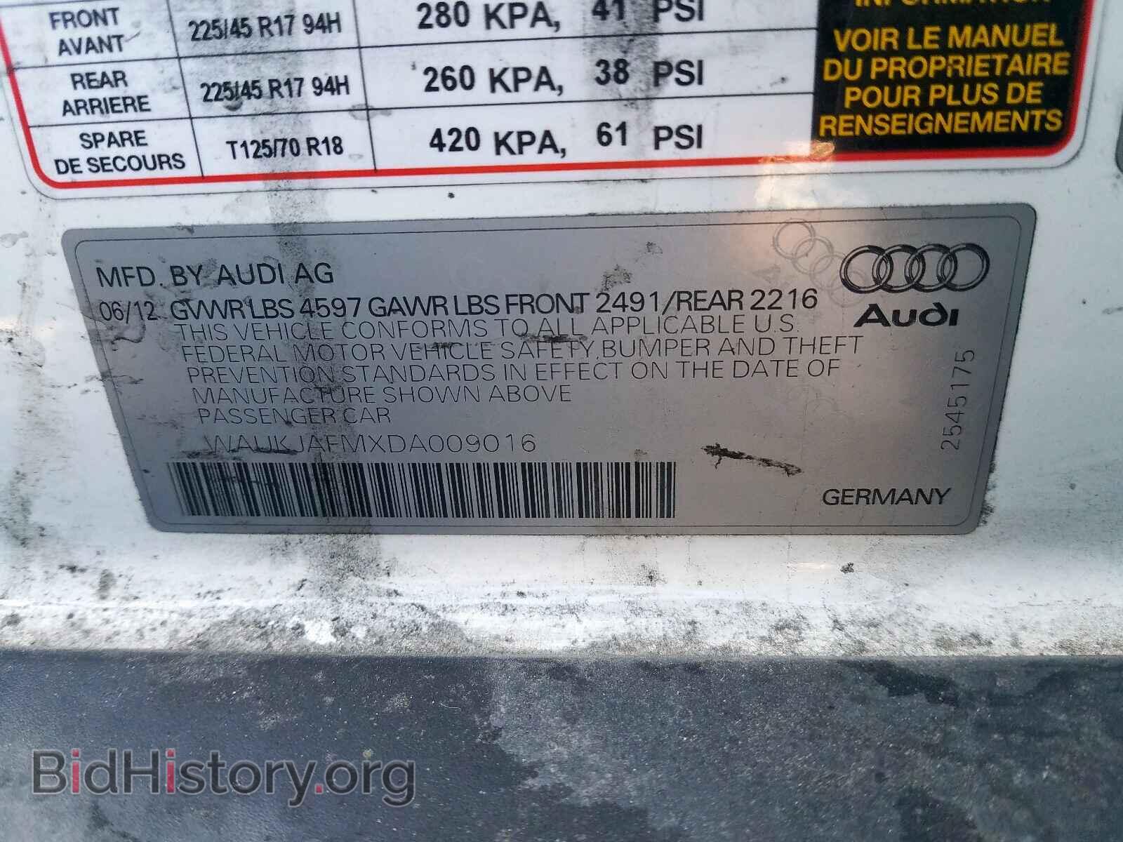2013 AUDI A3 - VIN: WAUKJAFMXDA009016 - Фото 10
