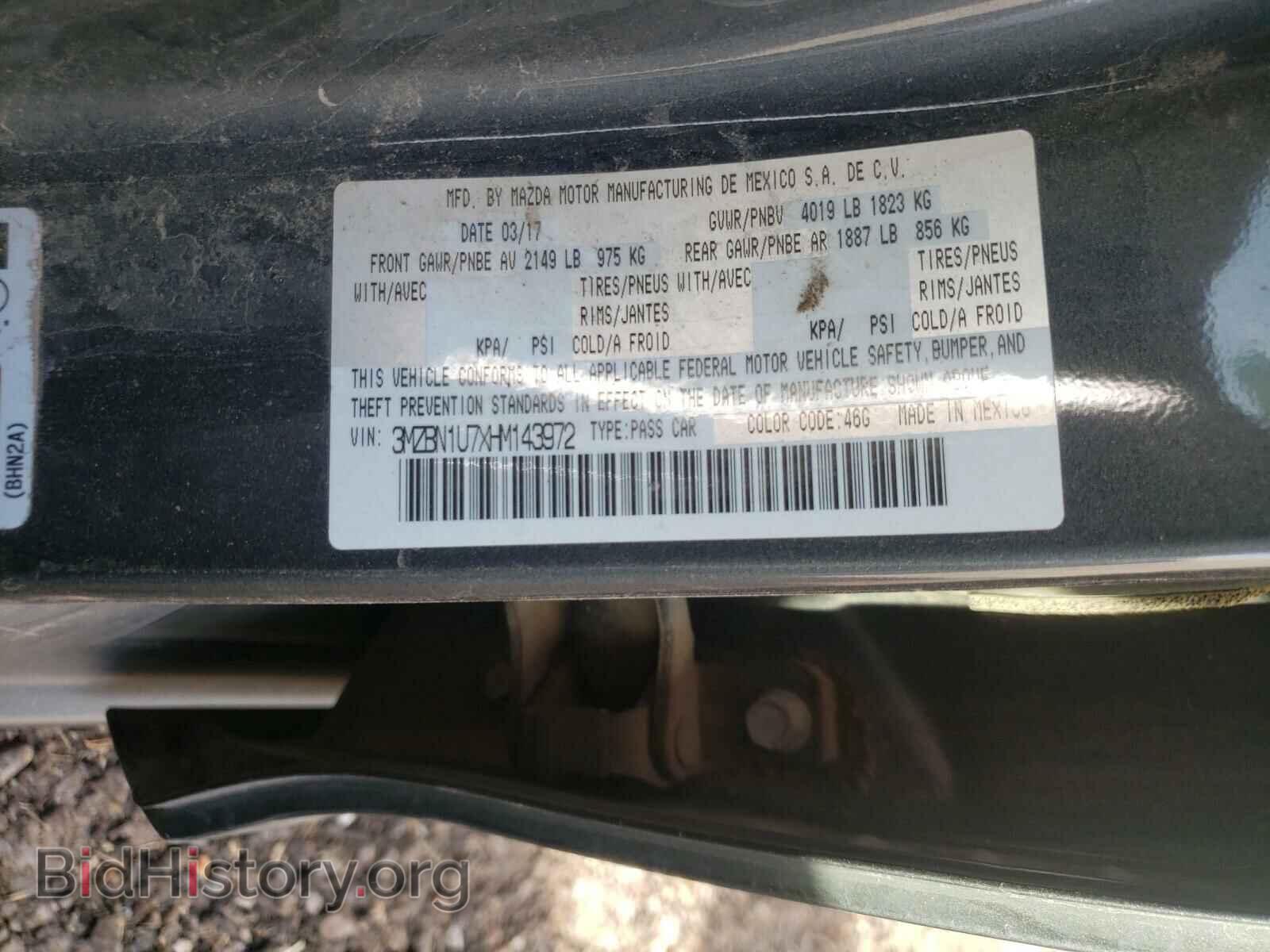 2017 MAZDA 3 - VIN: 3MZBN1U7XHM143972 - Фото 10