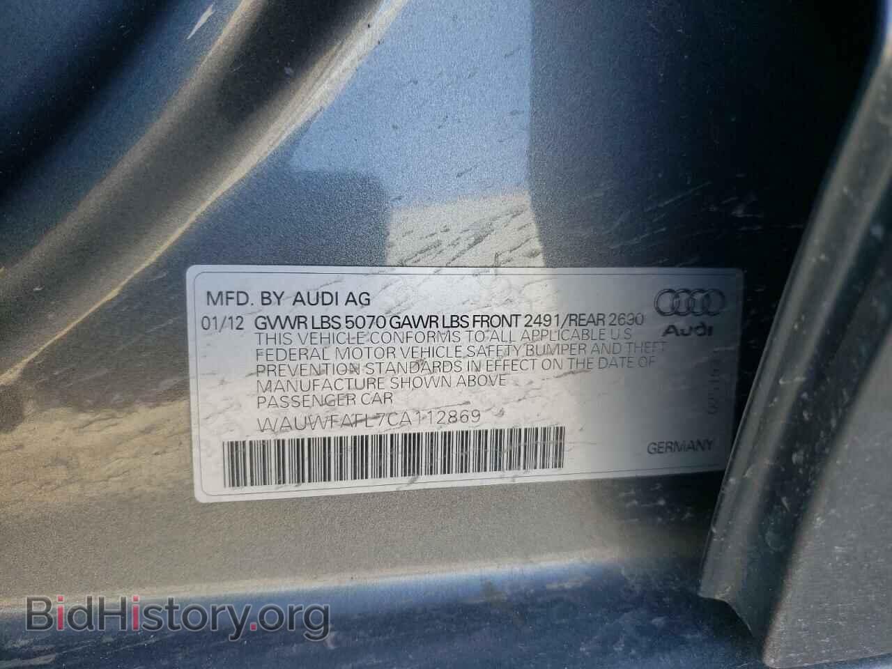 2012 AUDI A4 - VIN: WAUWFAFL7CA112869 - Photo 10