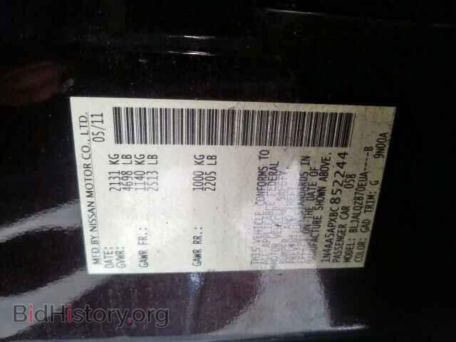 2011 NISSAN MAXIMA - VIN: 1N4AA5APXBC852244 - Фото 10