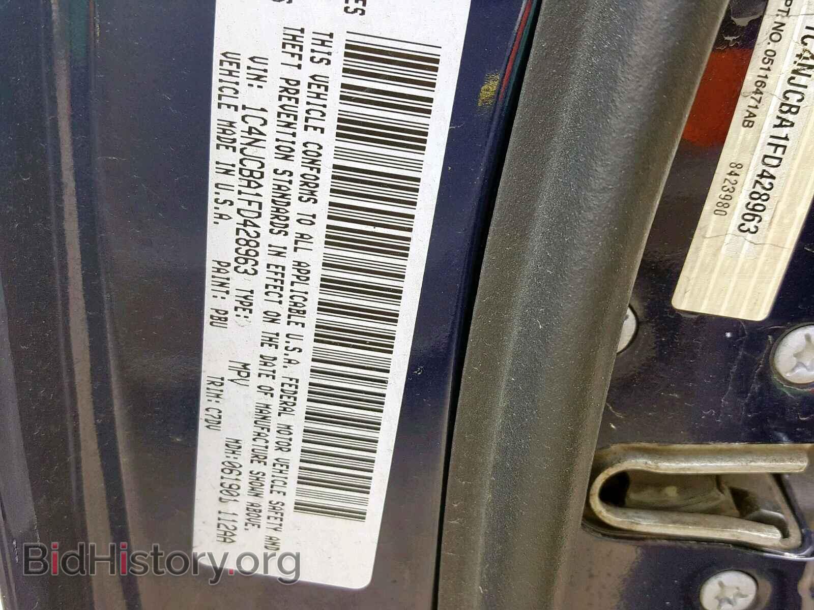 2015 JEEP COMPASS SP - VIN: 1C4NJCBA1FD428963 - Фото 10