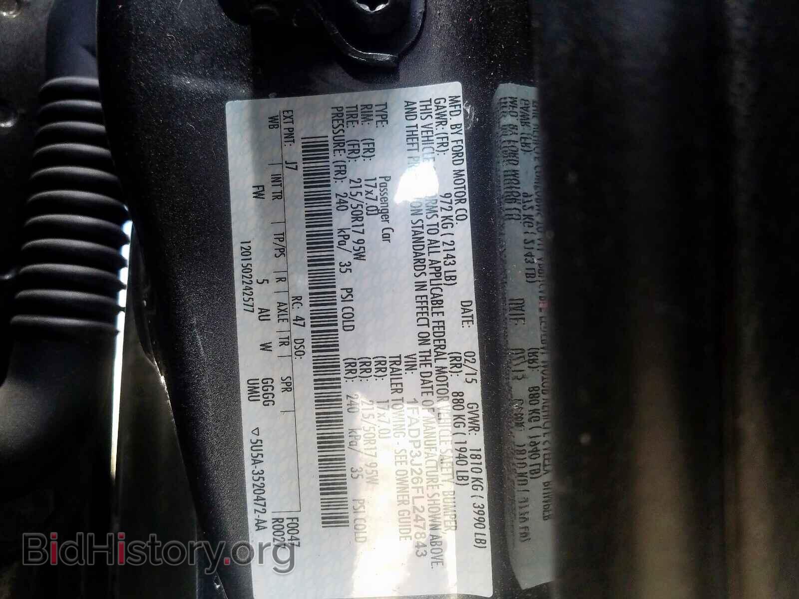 2015 FORD FOCUS - VIN: 1FADP3J26FL247843 - Фото 10