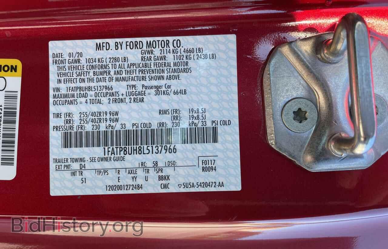 2020 FORD MUSTANG - VIN: 1FATP8UH8L5137966 - Фото 10