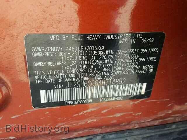 2010 SUBARU FORESTER - VIN: JF2SH6CC6AH714892 - Photo 10