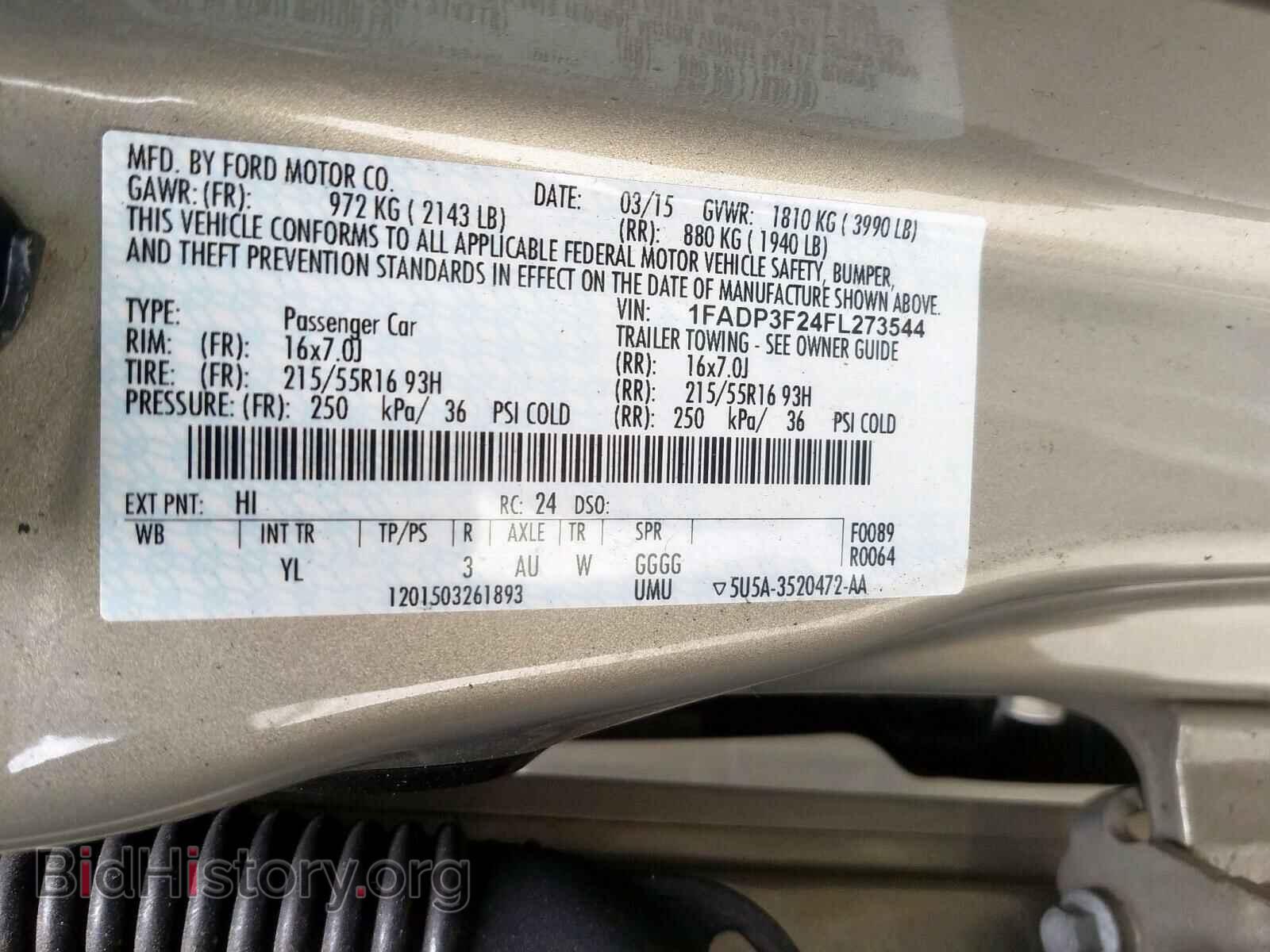 2015 FORD FOCUS - VIN: 1FADP3F24FL273544 - Photo 10