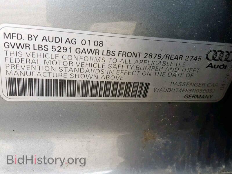2008 Audi A6 (VIN WAUDH74FX8N099052) — photo 10 of 10