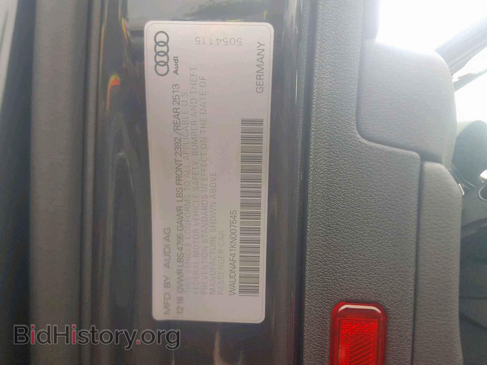 2019 AUDI A4 - VIN: WAUDNAF41KN007545 - Photo 10