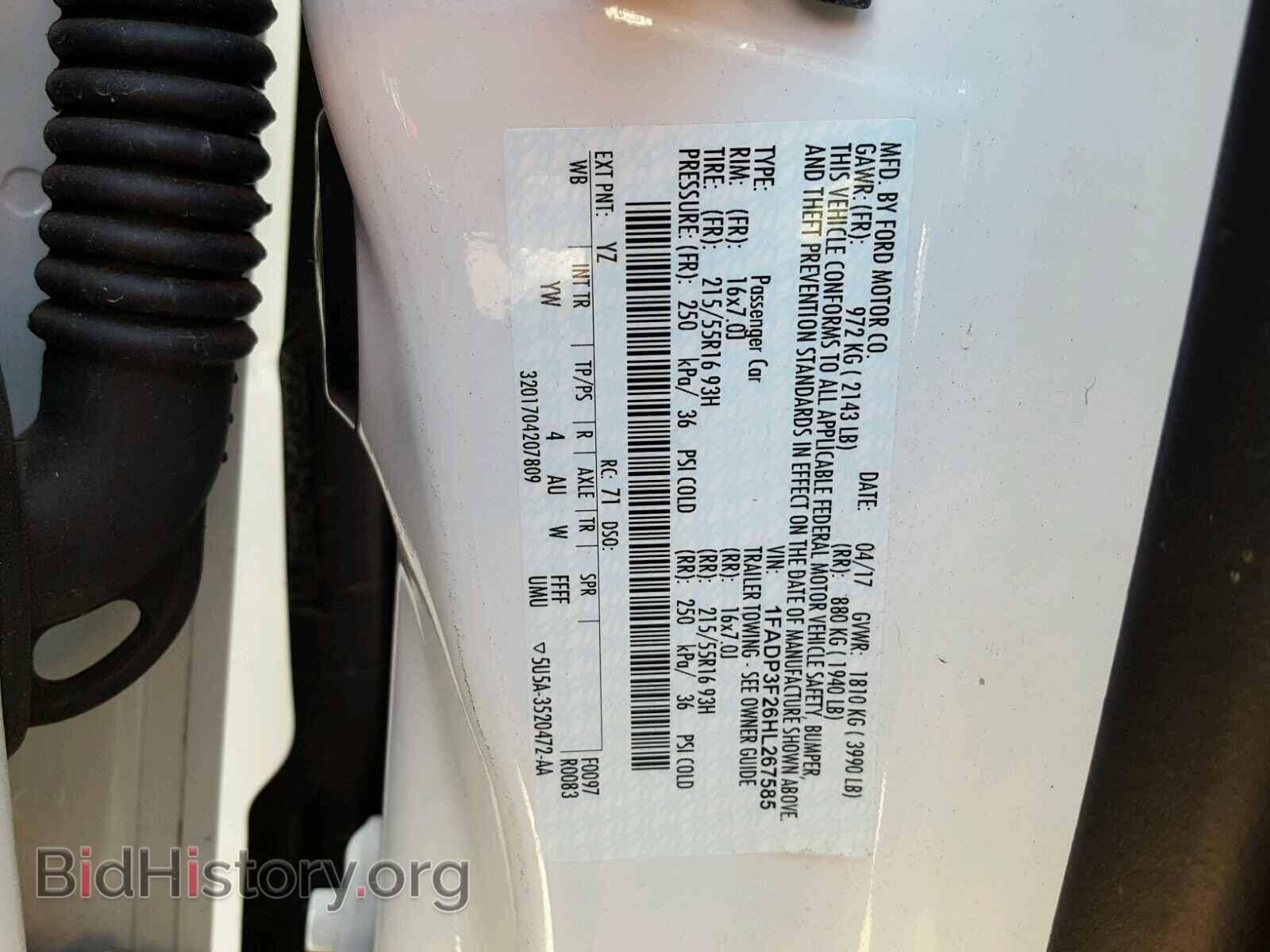 2017 FORD FOCUS - VIN: 1FADP3F26HL267585 - Фото 10