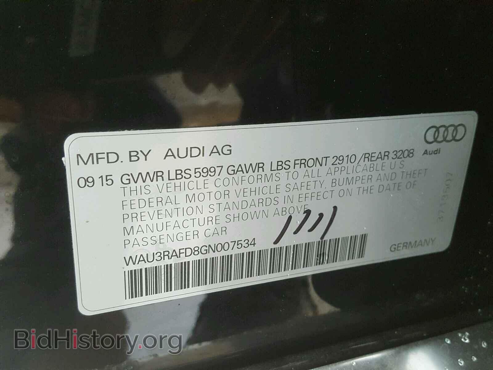 2016 AUDI A8 - VIN: WAU3RAFD8GN007534 - Фото 10