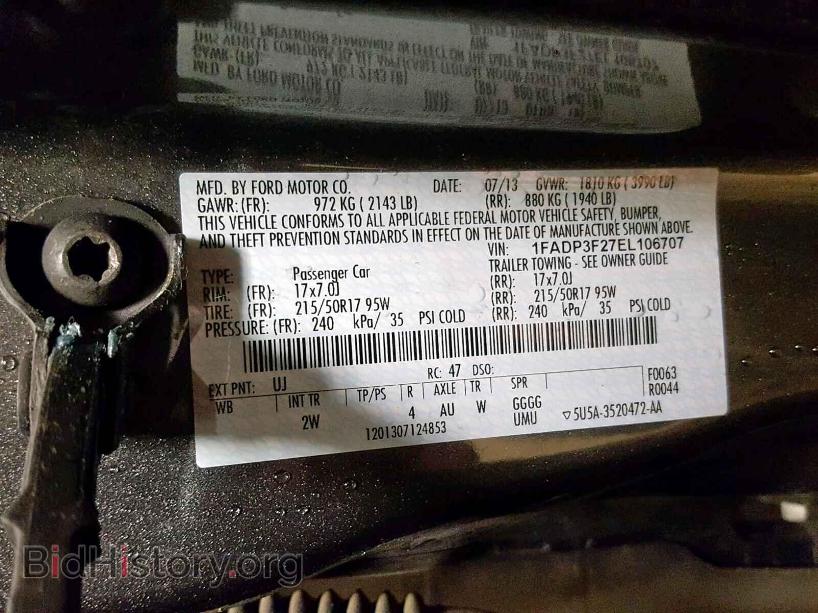 2014 FORD FOCUS SE - VIN: 1FADP3F27EL106707 - Фото 10