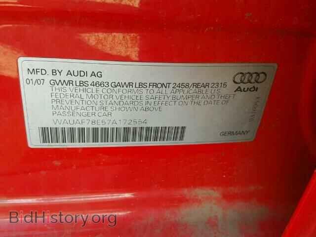 2007 AUDI A4 - VIN: WAUAF78E57A172554 - Фото 10