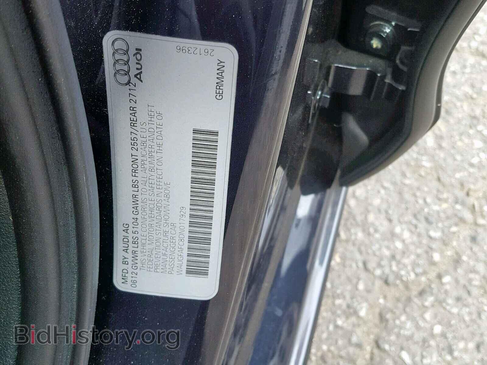 2013 AUDI A6 - VIN: WAUGFAFC8DN017929 - Фото 10