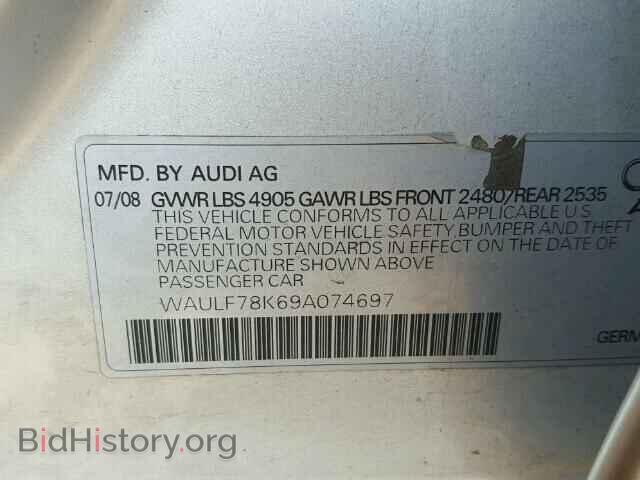 2009 AUDI A4 - VIN: WAULF78K69A074697 - Фото 10
