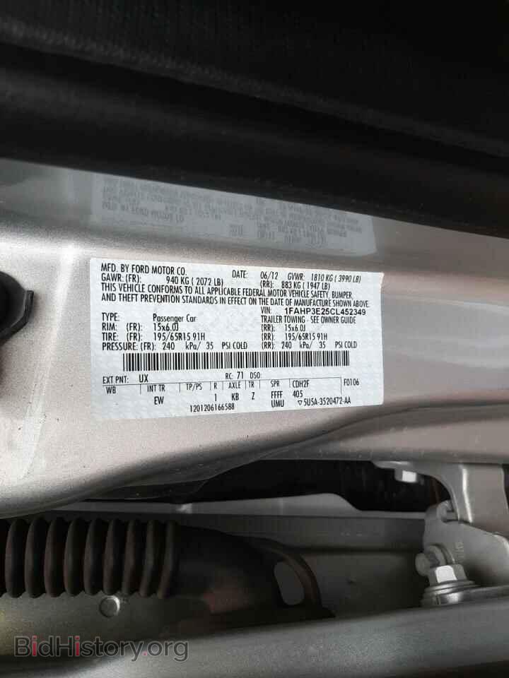 2012 FORD FOCUS - VIN: 1FAHP3E25CL452349 - Фото 10