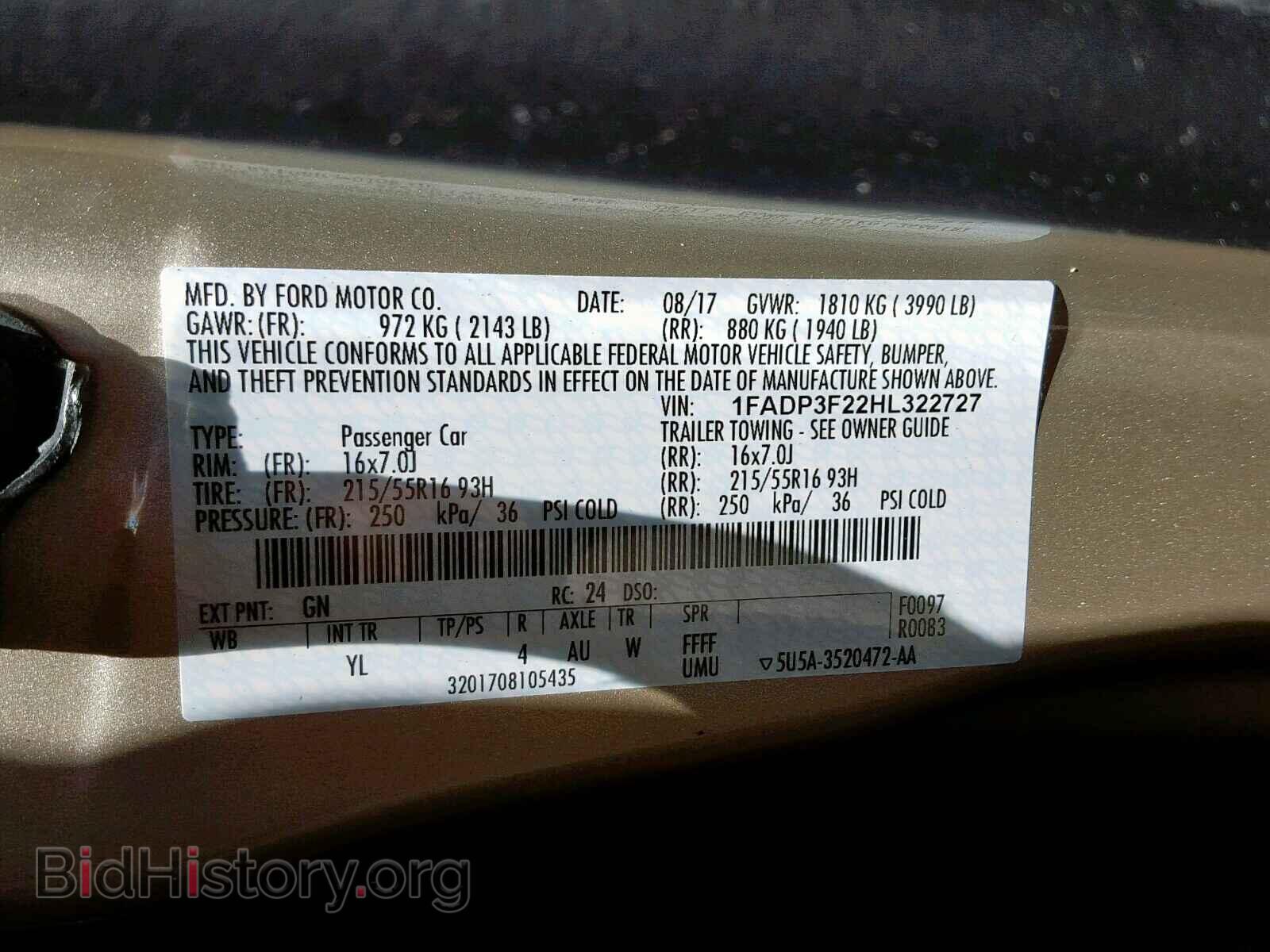2017 FORD FOCUS SE - VIN: 1FADP3F22HL322727 - Фото 10
