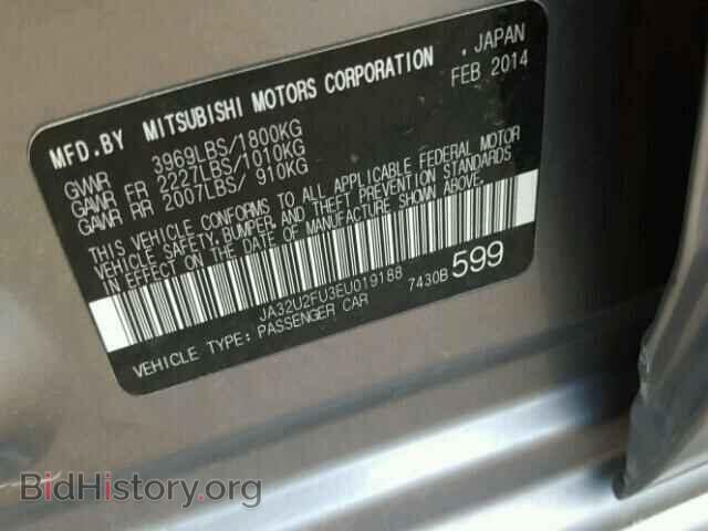 2014 MITSUBISHI LANCER - VIN: JA32U2FU3EU019188 - Фото 10